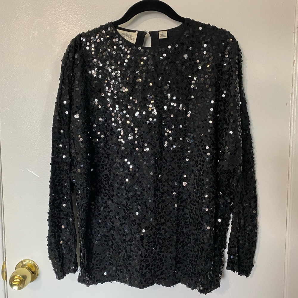 Vintage 90’s Linda Allard for Ellen Tracy Sequined Blouse